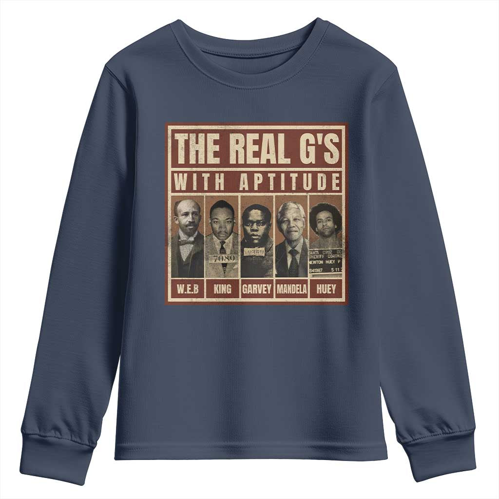 Black History Month Youth Sweatshirt The Real G's Black Leaders