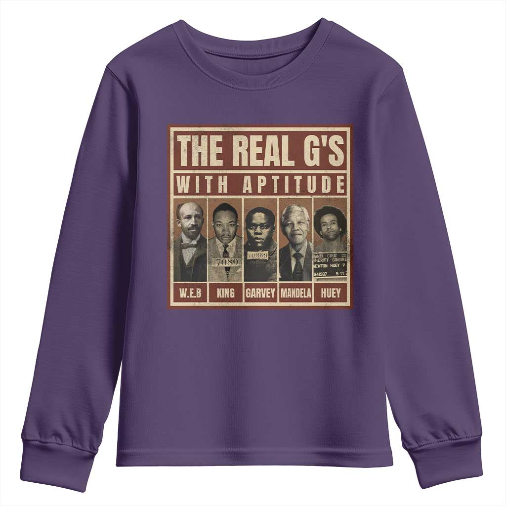 Black History Month Youth Sweatshirt The Real G's Black Leaders