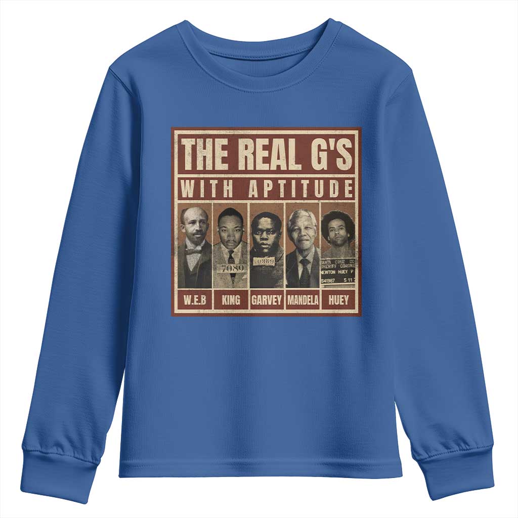 Black History Month Youth Sweatshirt The Real G's Black Leaders