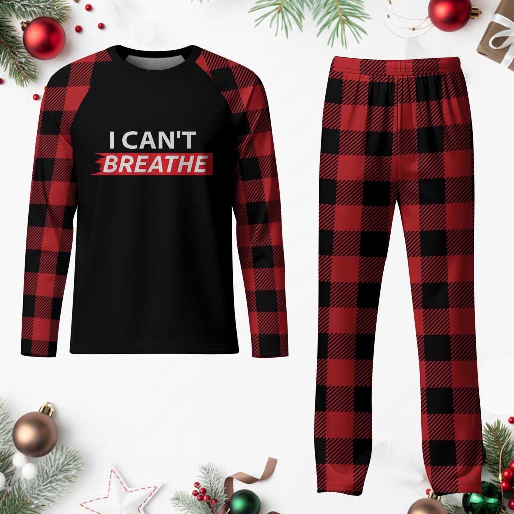 I Cant Breathe Plaid Pajama Set Protest Civil Right - Wonder Print Shop