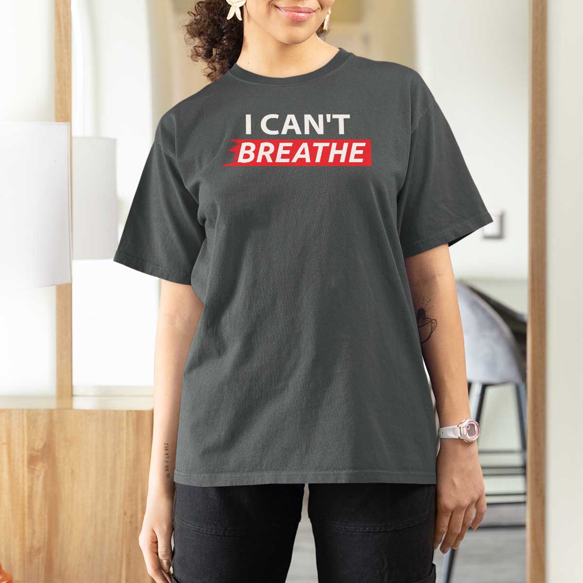 I Cant Breathe T Shirt For Women Protest Civil Right - Wonder Print Shop