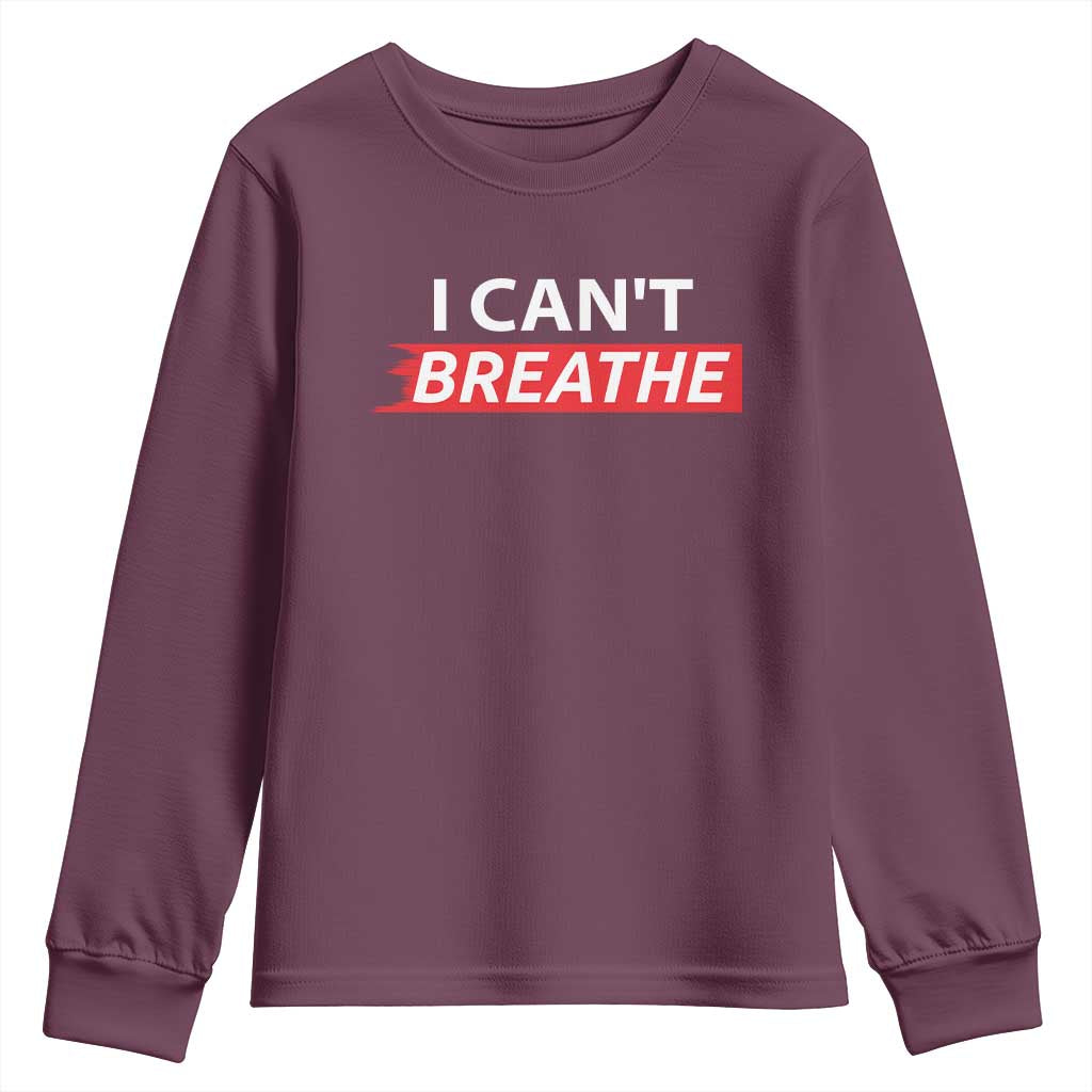 I Cant Breathe Youth Sweatshirt Protest Civil Right - Wonder Print Shop
