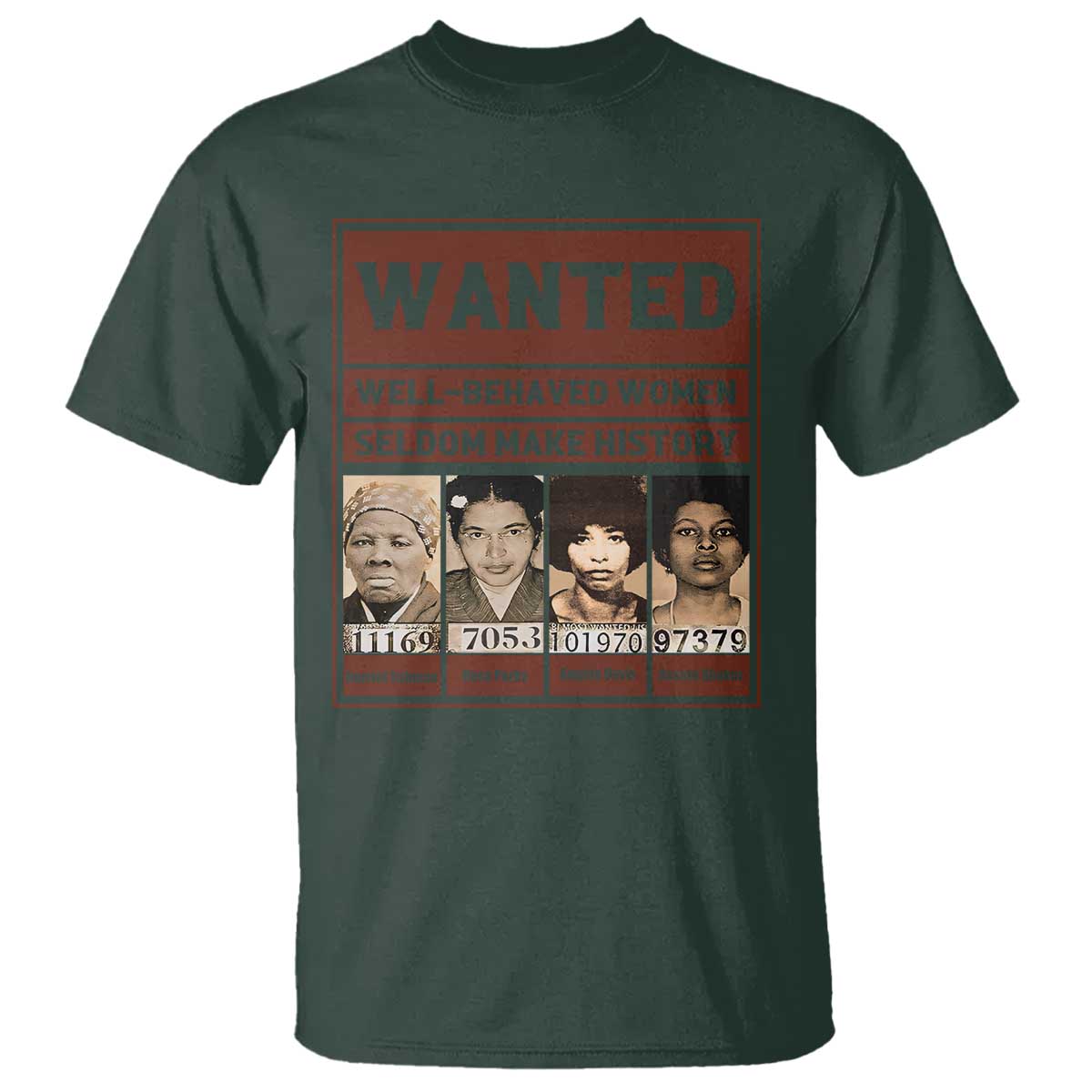 Black Female Empowerment T Shirt Wanted Well Behaved Women Seldom Make History - Wonder Print Shop