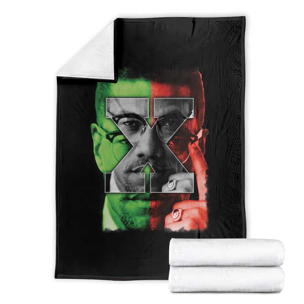 Malcolm X Throw Blanket Black History Month - Wonder Print Shop