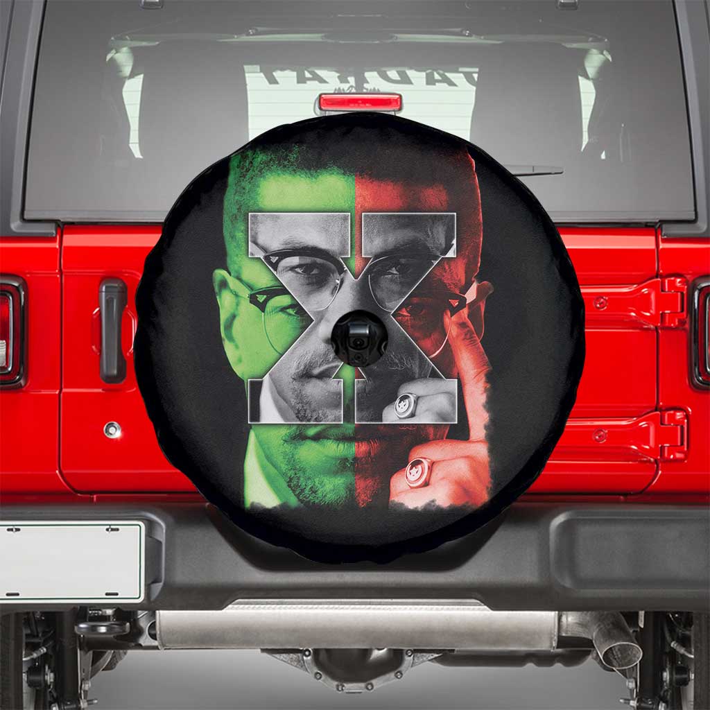 Malcolm X Spare Tire Cover Black History Month - Wonder Print Shop
