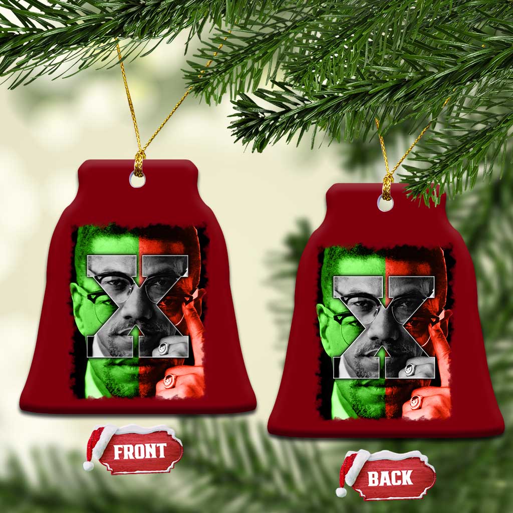 Malcolm X Ceramic Ornament Black History Month - Wonder Print Shop