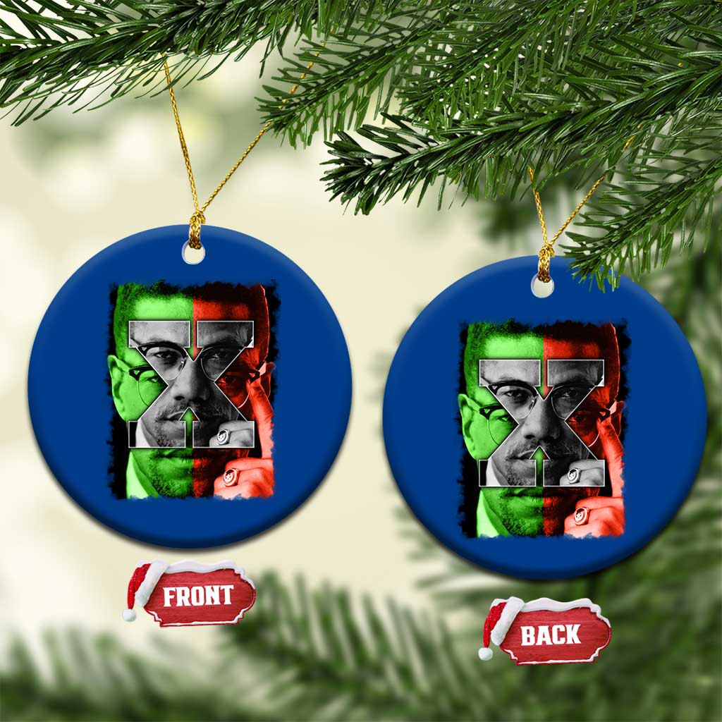 Malcolm X Ceramic Ornament Black History Month - Wonder Print Shop
