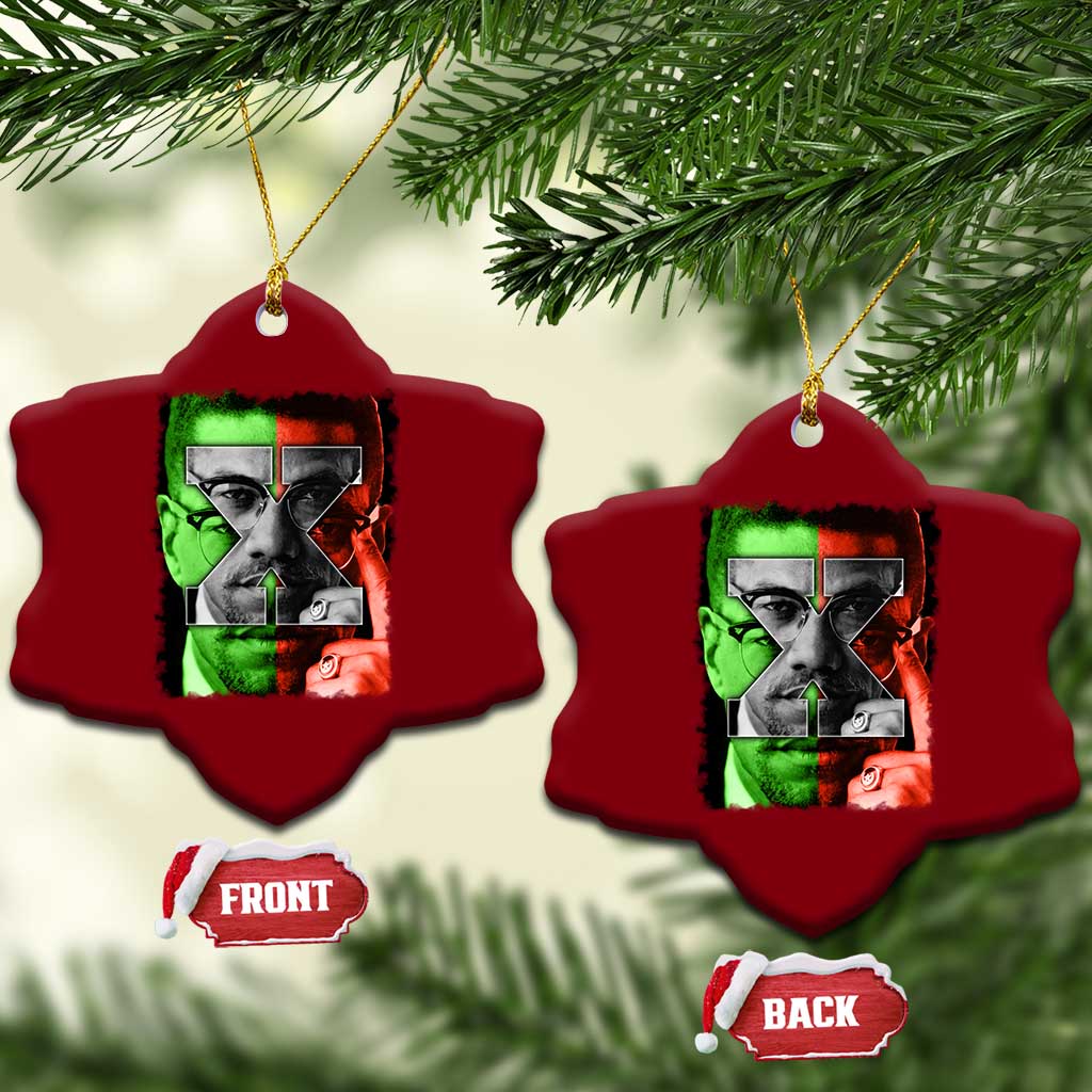 Malcolm X Ceramic Ornament Black History Month - Wonder Print Shop