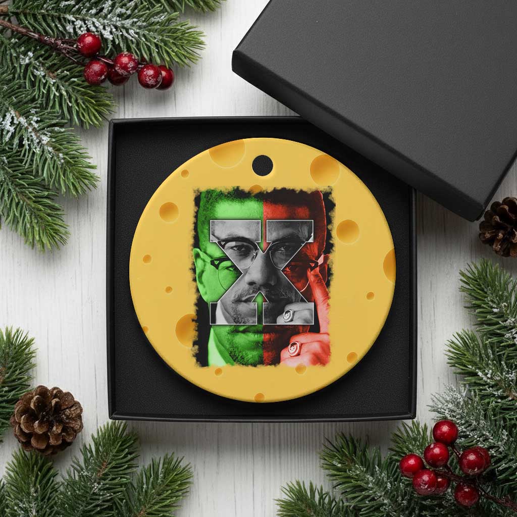 Malcolm X Ceramic Ornament Black History Month - Wonder Print Shop