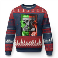 Malcolm X Ugly Christmas Sweater Black History Month - Wonder Print Shop