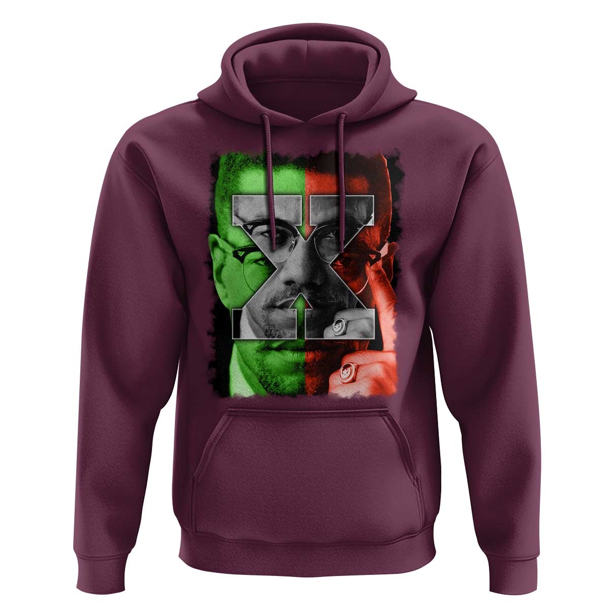 Malcolm X Hoodie Black History Month - Wonder Print Shop