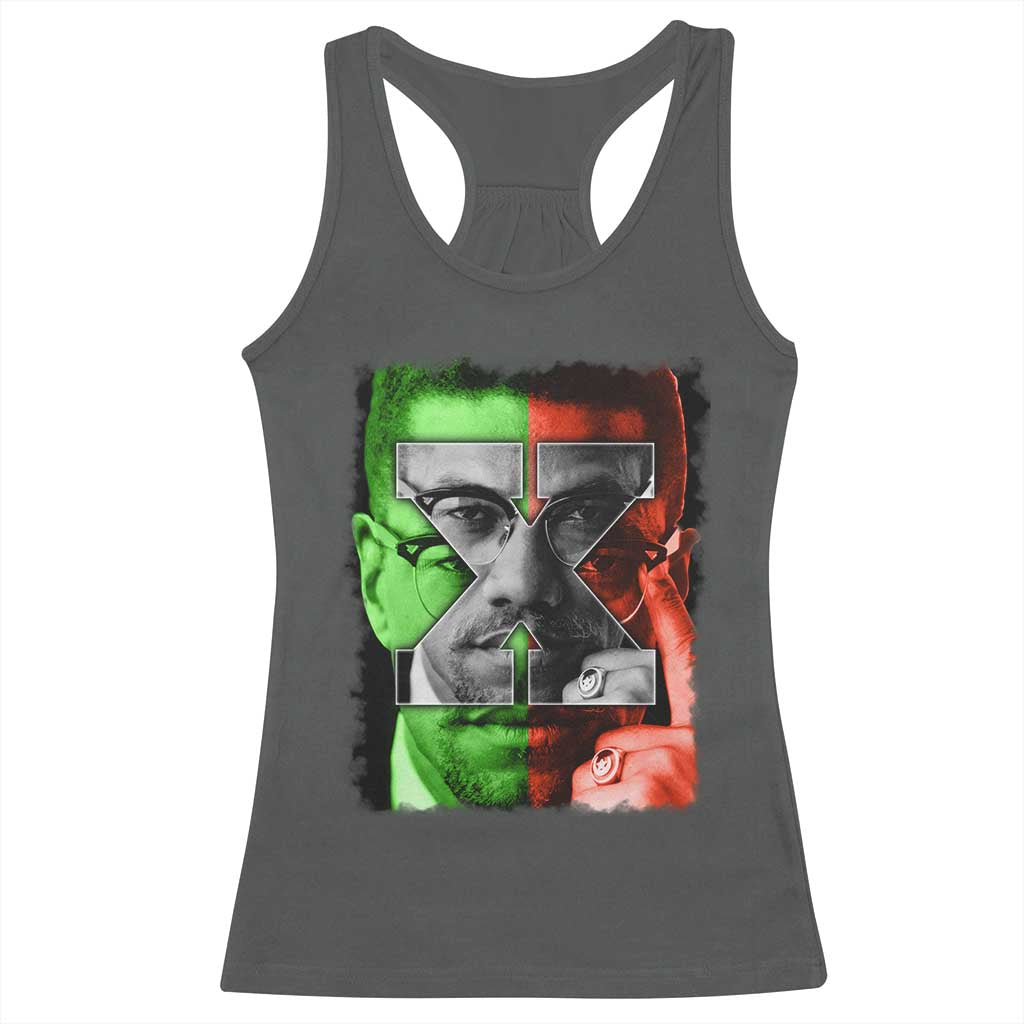 Malcolm X Racerback Tank Top Black History Month - Wonder Print Shop
