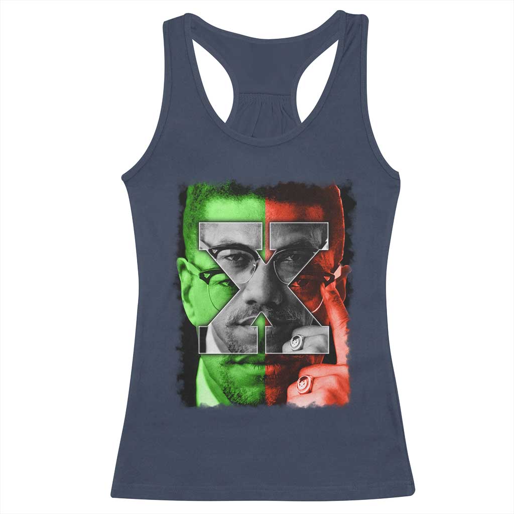 Malcolm X Racerback Tank Top Black History Month - Wonder Print Shop