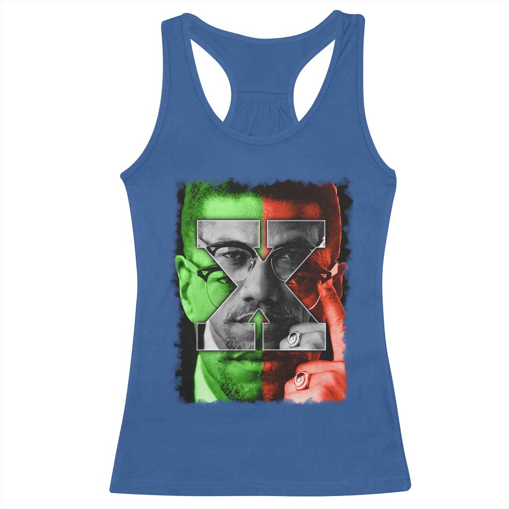 Malcolm X Racerback Tank Top Black History Month - Wonder Print Shop