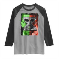 Malcolm X Raglan Shirt Black History Month - Wonder Print Shop