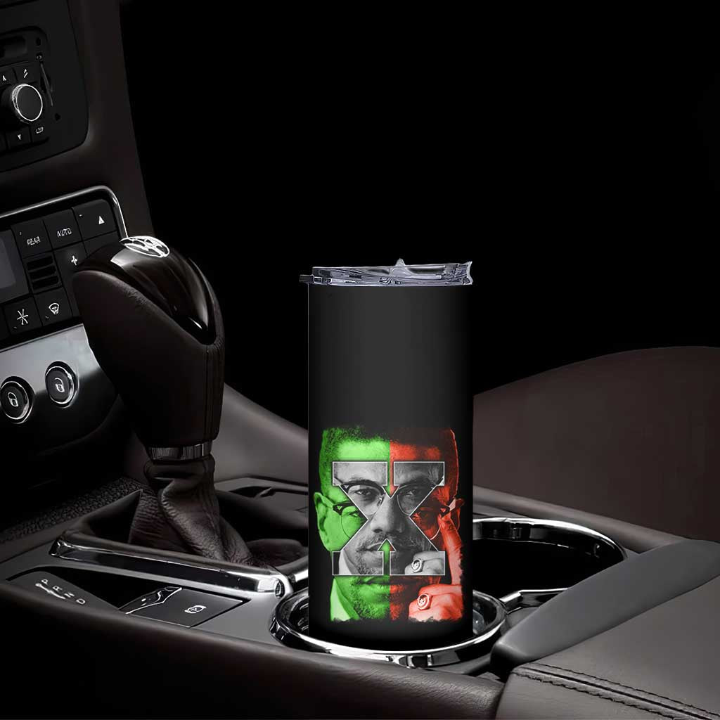 Malcolm X Skinny Tumbler Black History Month - Wonder Print Shop