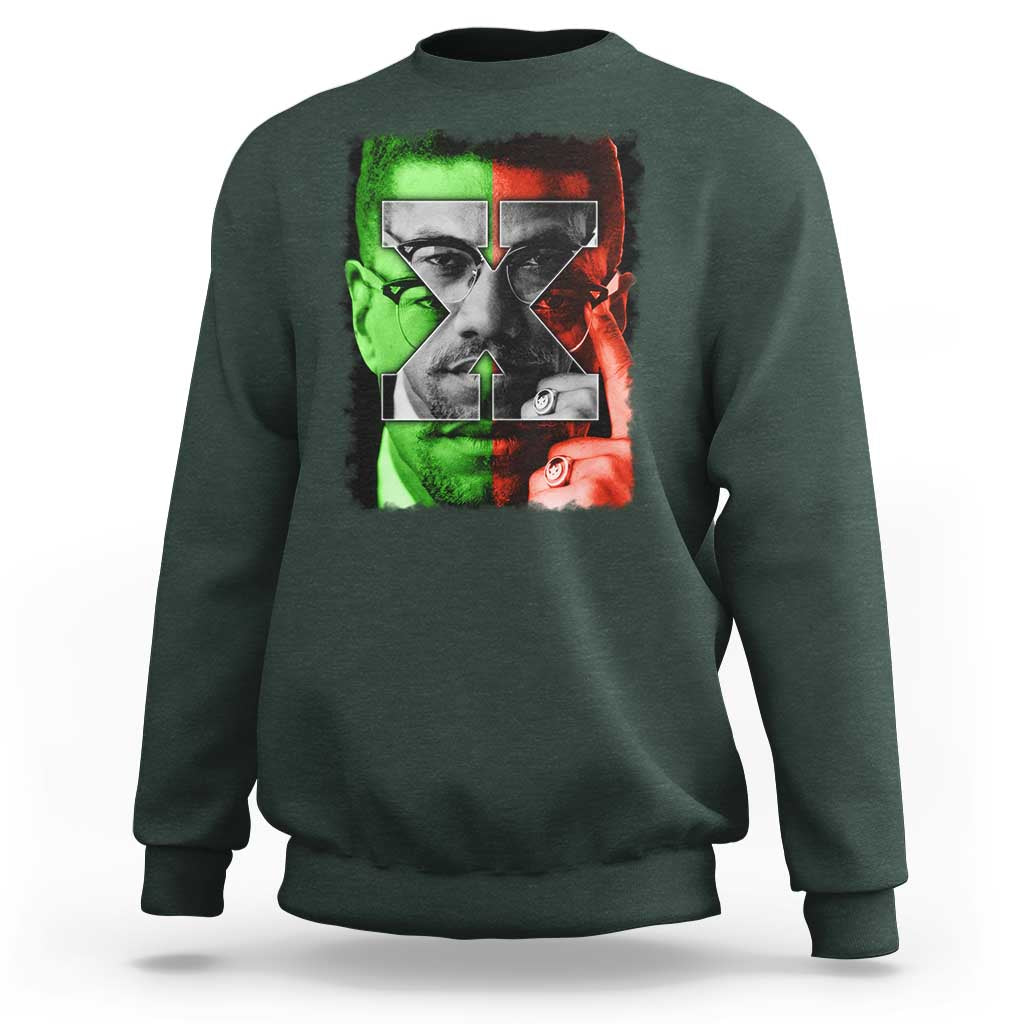Malcolm X Sweatshirt Black History Month - Wonder Print Shop