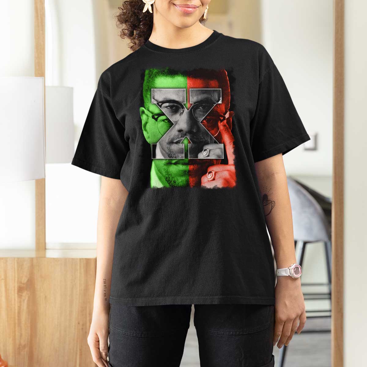Malcolm X T Shirt For Women Black History Month - Wonder Print Shop