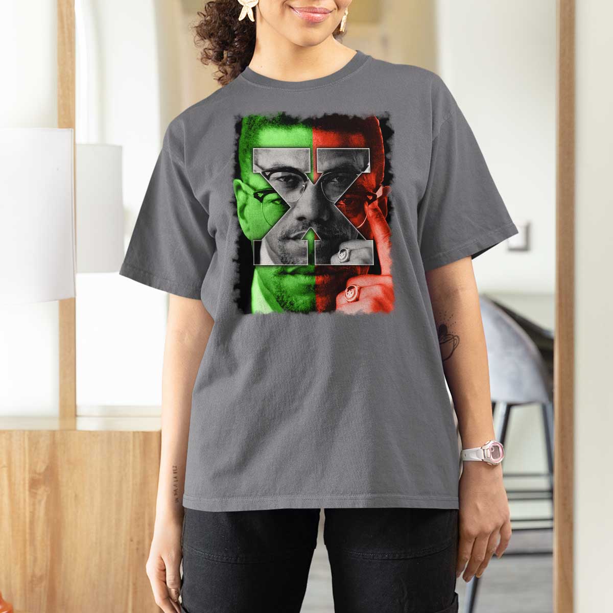 Malcolm X T Shirt For Women Black History Month - Wonder Print Shop