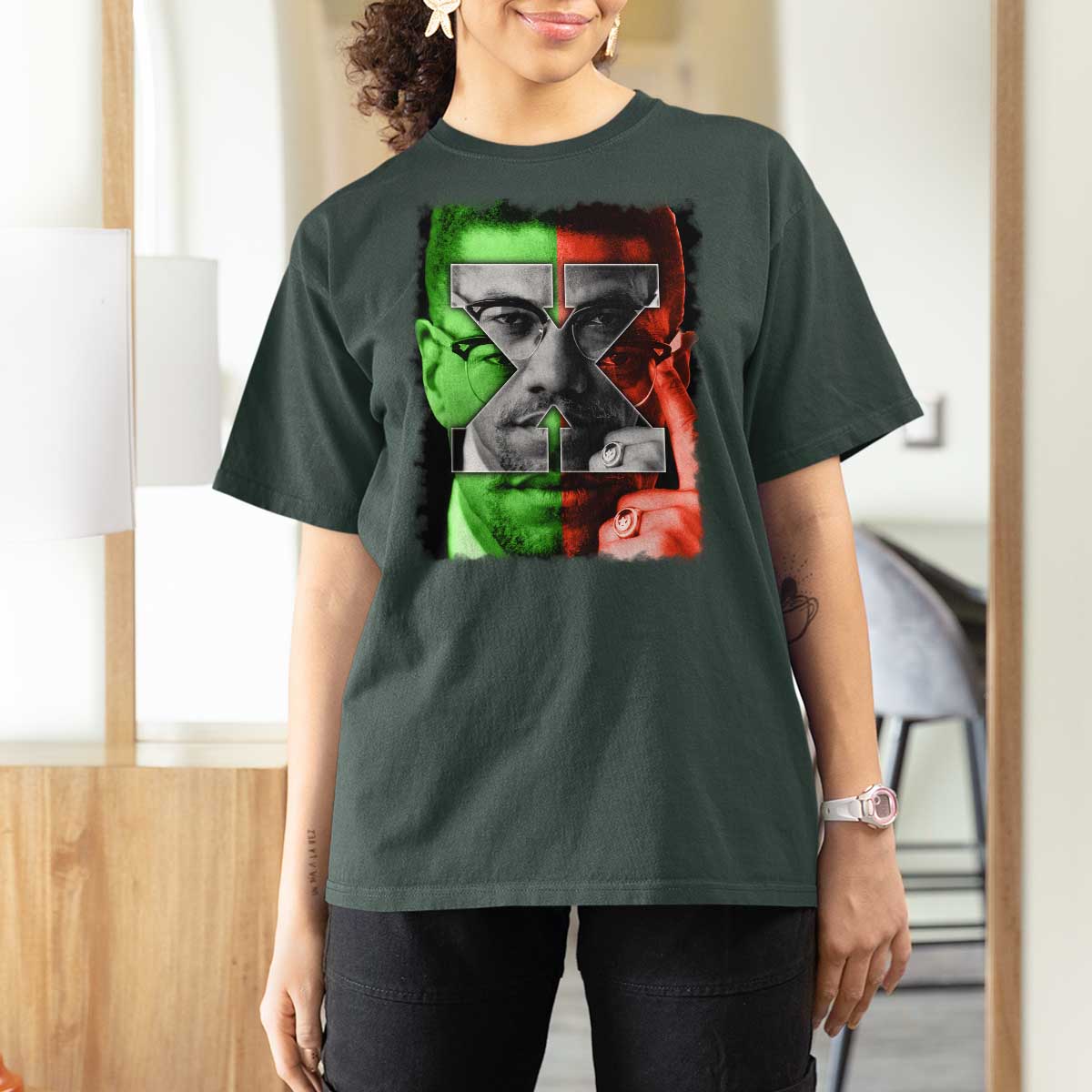 Malcolm X T Shirt For Women Black History Month - Wonder Print Shop