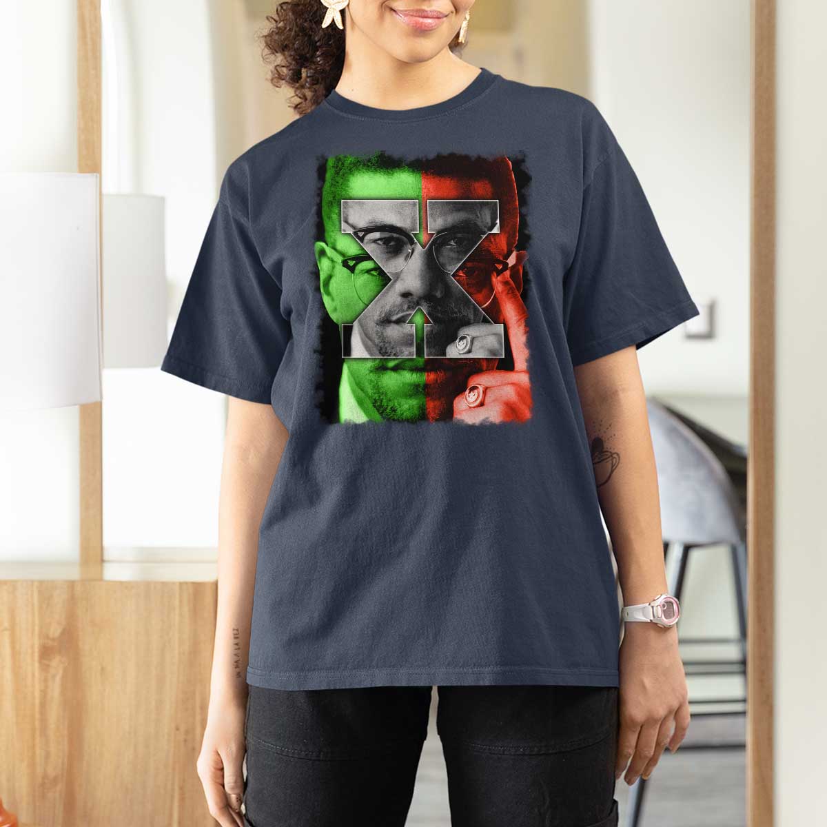 Malcolm X T Shirt For Women Black History Month - Wonder Print Shop
