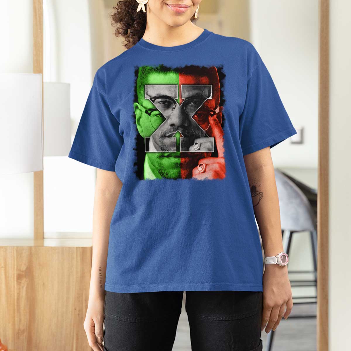 Malcolm X T Shirt For Women Black History Month - Wonder Print Shop