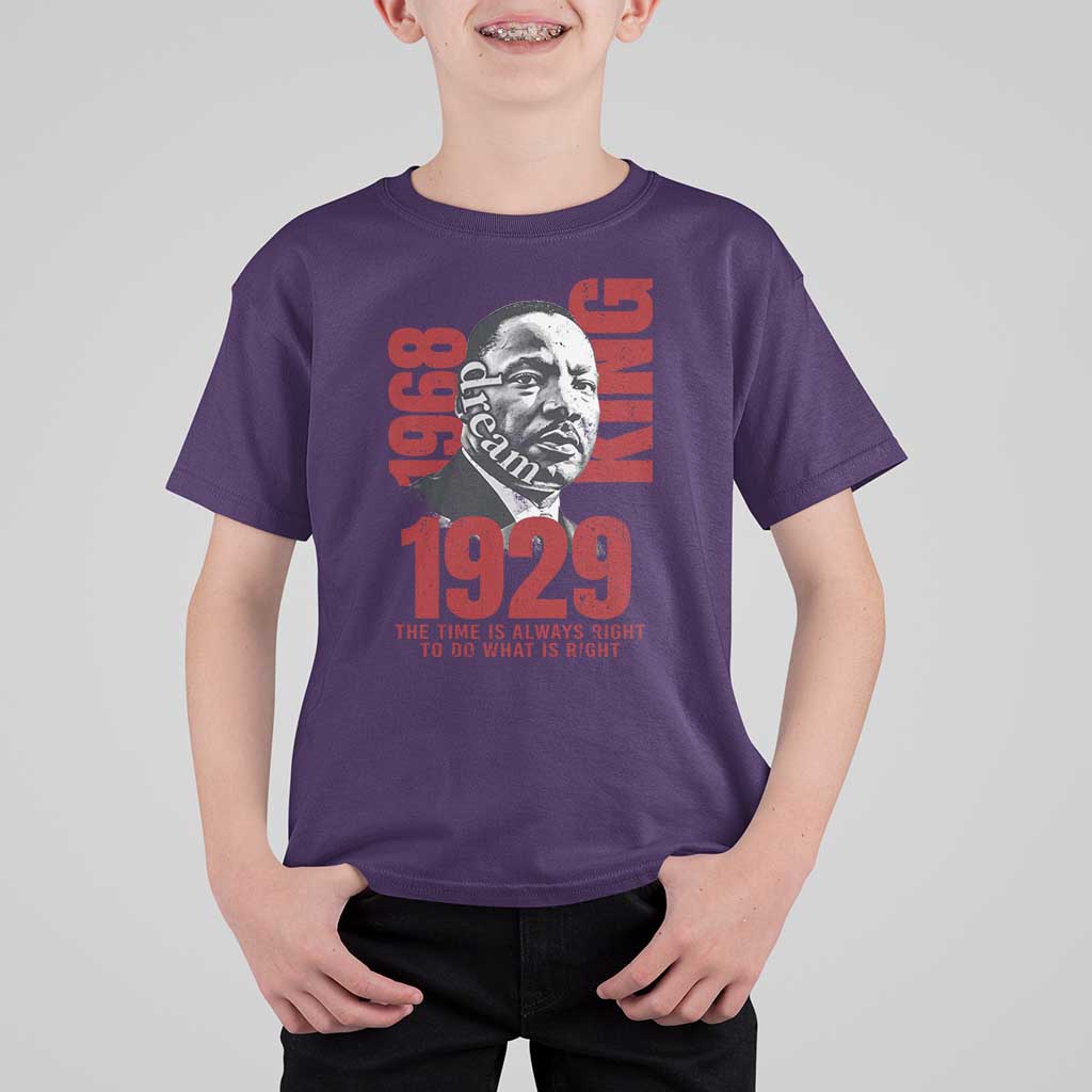 Martin Luther King T Shirt For KidThe Time Is Always Right To Do What Is Right