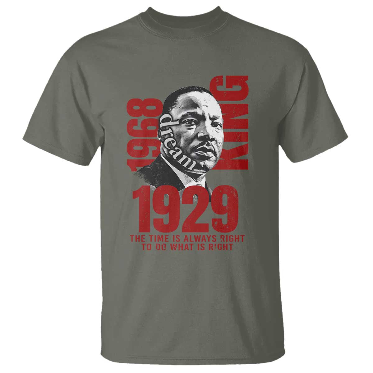 Martin Luther King T ShirtThe Time Is Always Right To Do What Is Right