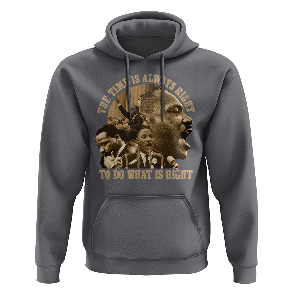 Martin Luther King Hoodie The Time Is Always Right To Do What Is Right Retro
