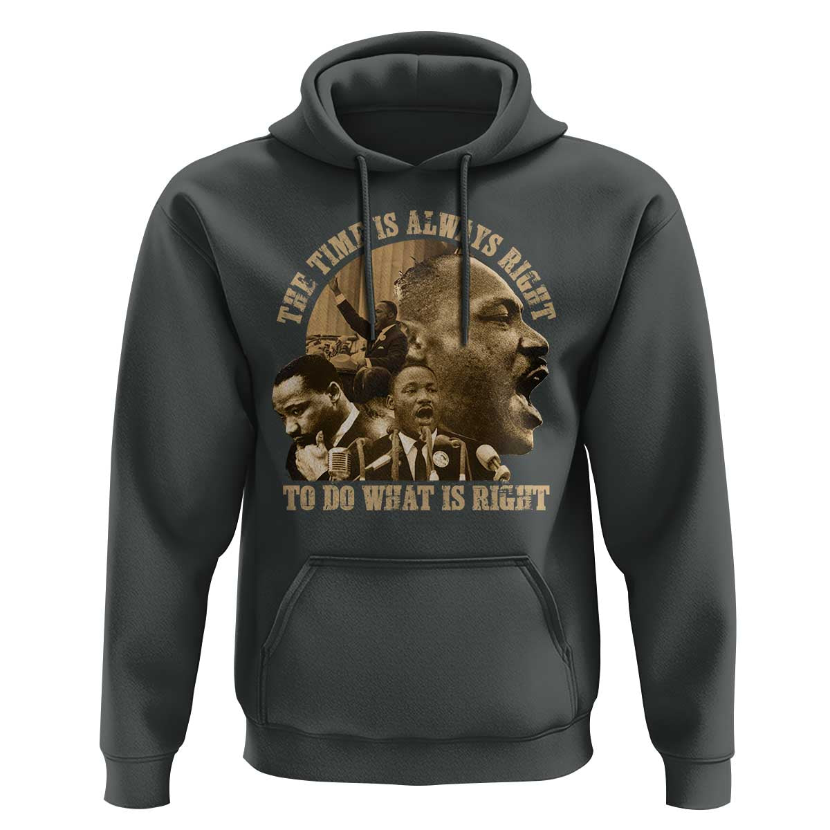 Martin Luther King Hoodie The Time Is Always Right To Do What Is Right Retro