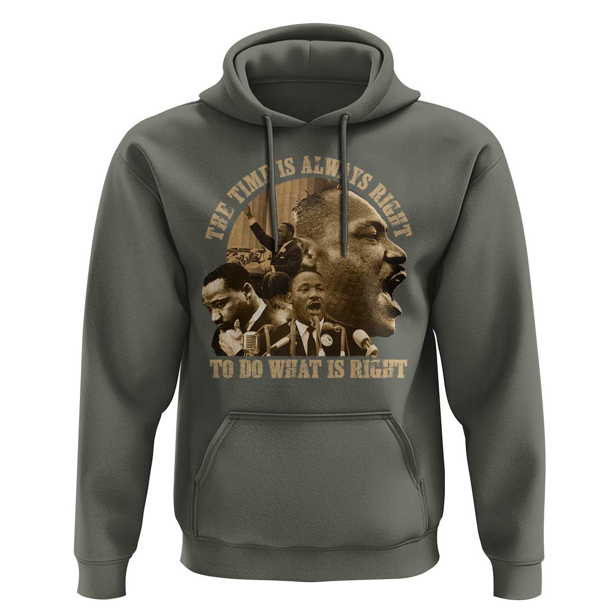Martin Luther King Hoodie The Time Is Always Right To Do What Is Right Retro