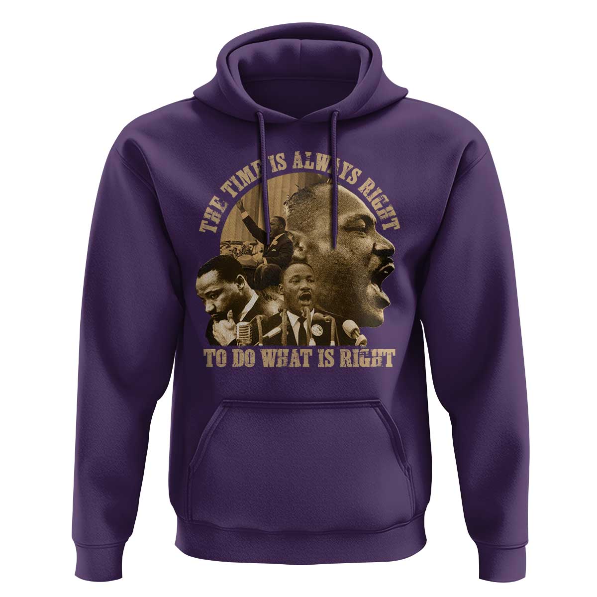 Martin Luther King Hoodie The Time Is Always Right To Do What Is Right Retro