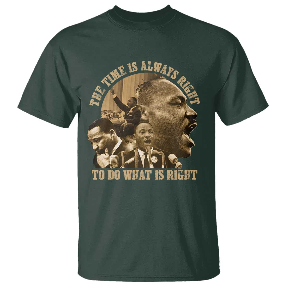 Martin Luther King T Shirt The Time Is Always Right To Do What Is Right Retro