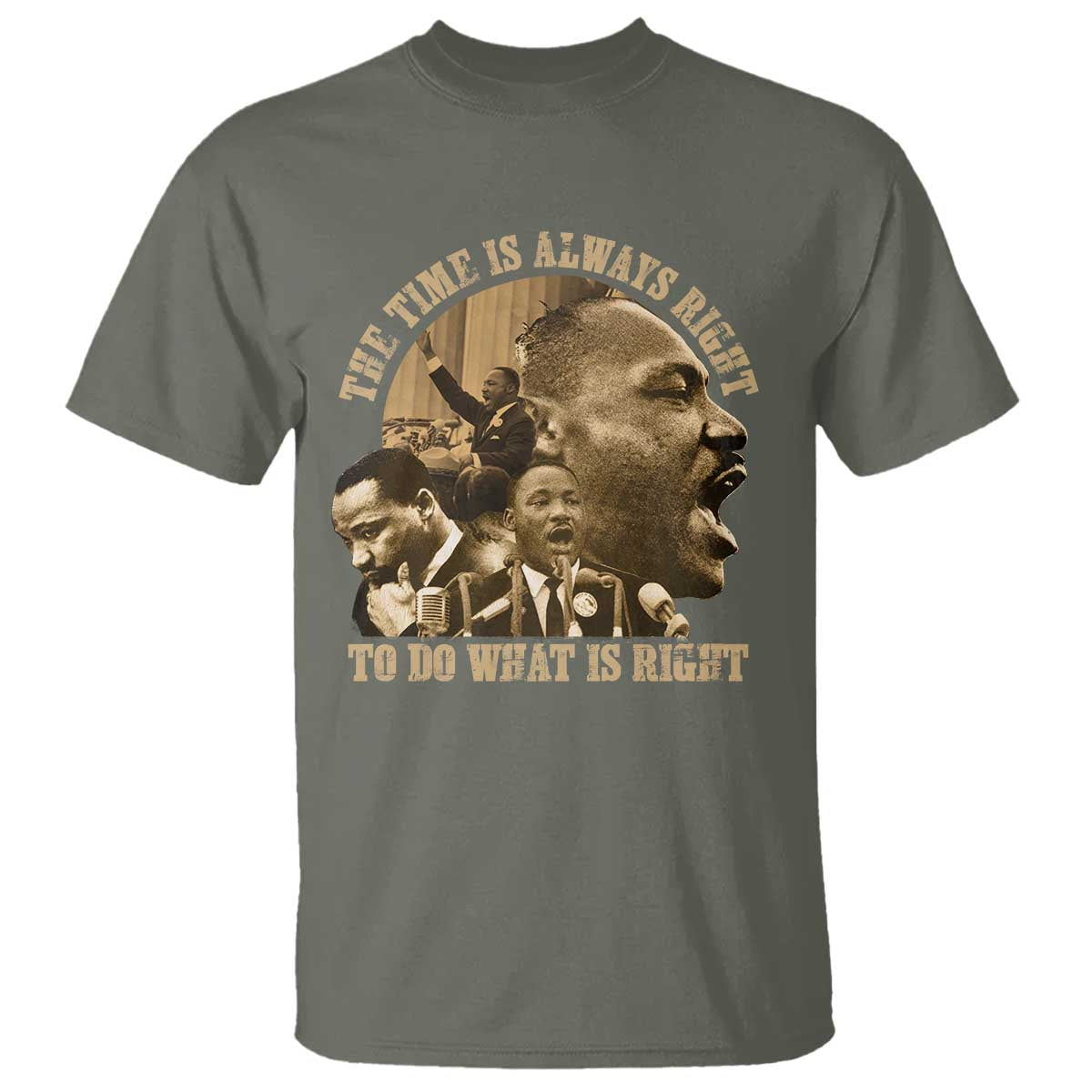 Martin Luther King T Shirt The Time Is Always Right To Do What Is Right Retro
