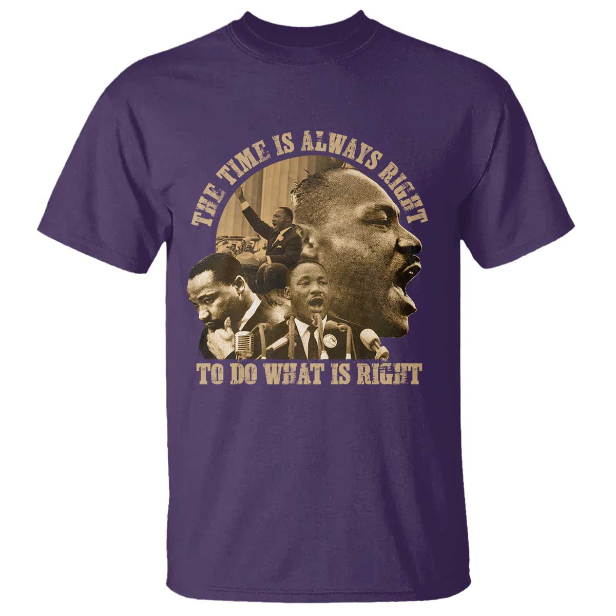 Martin Luther King T Shirt The Time Is Always Right To Do What Is Right Retro
