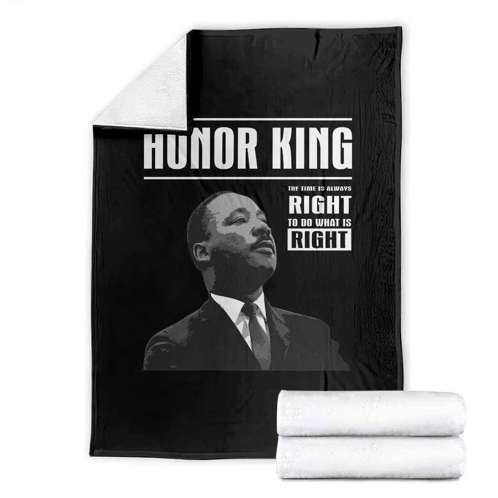Martin Luther King Throw Blanket The Time Is Always Right To Do What Is Right - Wonder Print Shop