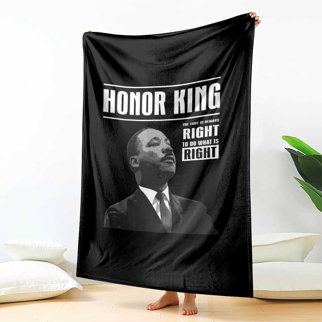 Martin Luther King Throw Blanket The Time Is Always Right To Do What Is Right - Wonder Print Shop