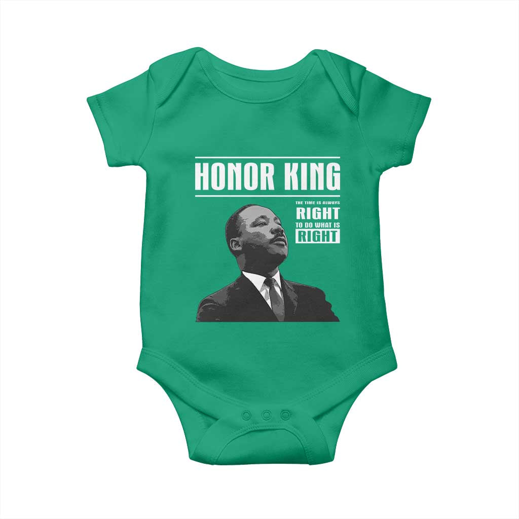 Martin Luther King Baby Onesie The Time Is Always Right To Do What Is Right - Wonder Print Shop