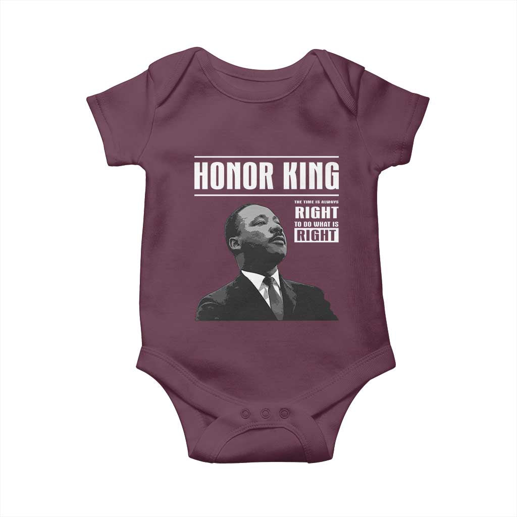 Martin Luther King Baby Onesie The Time Is Always Right To Do What Is Right - Wonder Print Shop