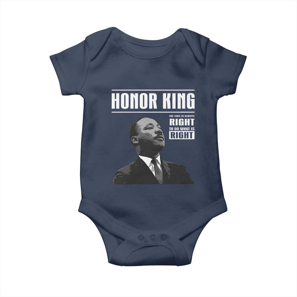 Martin Luther King Baby Onesie The Time Is Always Right To Do What Is Right - Wonder Print Shop