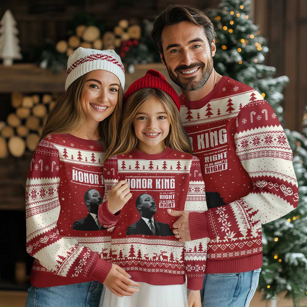 Martin Luther King Ugly Christmas Sweater The Time Is Always Right To Do What Is Right - Wonder Print Shop