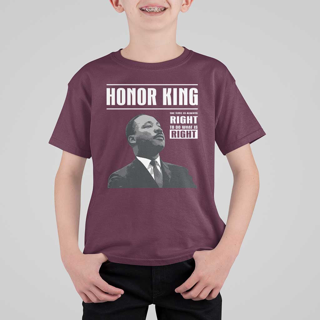 Martin Luther King T Shirt For Kid The Time Is Always Right To Do What Is Right - Wonder Print Shop
