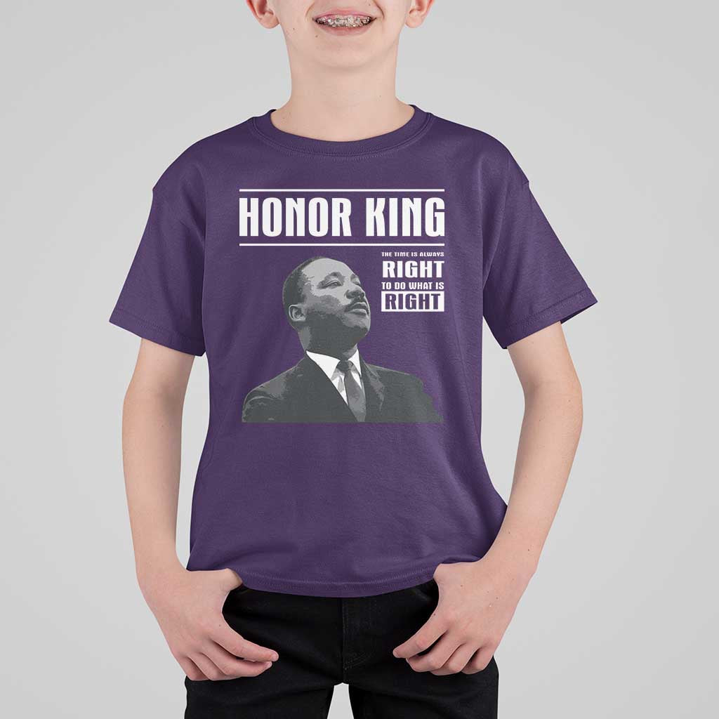 Martin Luther King T Shirt For Kid The Time Is Always Right To Do What Is Right - Wonder Print Shop