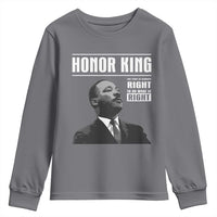 Martin Luther King Youth Sweatshirt The Time Is Always Right To Do What Is Right - Wonder Print Shop