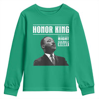 Martin Luther King Youth Sweatshirt The Time Is Always Right To Do What Is Right - Wonder Print Shop