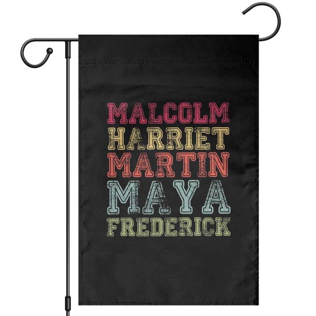 Black History Month Garden Flag Malcolm Harriet Martin Maya Frederick Civil Right Leaders - Wonder Print Shop