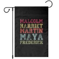 Black History Month Garden Flag Malcolm Harriet Martin Maya Frederick Civil Right Leaders - Wonder Print Shop