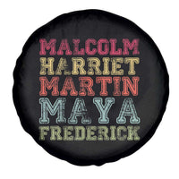 Black History Month Spare Tire Cover Malcolm Harriet Martin Maya Frederick Civil Right Leaders - Wonder Print Shop