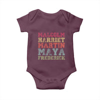 Black History Month Baby Onesie Malcolm Harriet Martin Maya Frederick Civil Right Leaders - Wonder Print Shop