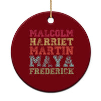 Black History Month Ceramic Ornament Malcolm Harriet Martin Maya Frederick Civil Right Leaders - Wonder Print Shop